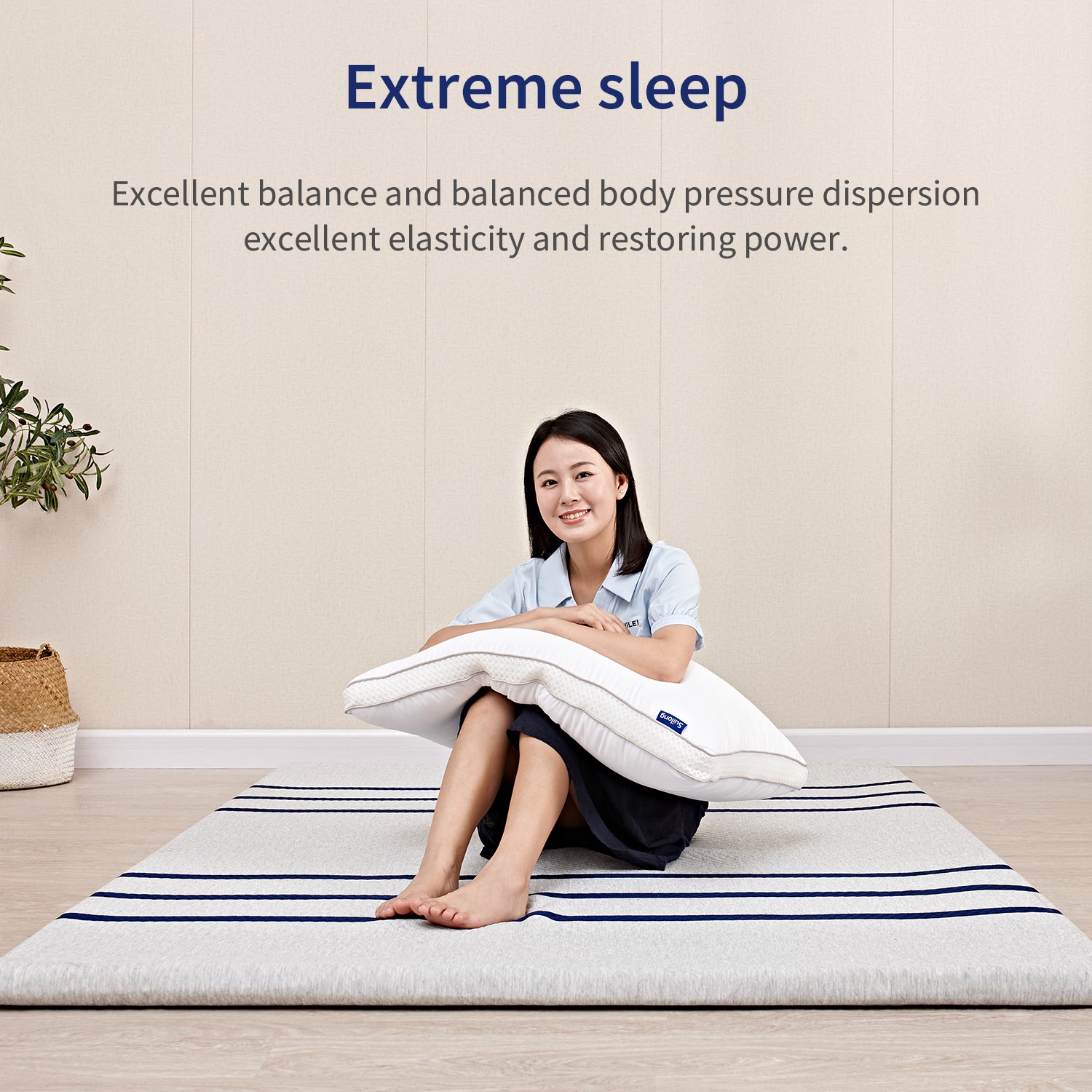 SuiLong Mattress High Repulsion Single Bed Mat Mattress Anti-Tick Antibacterial Deodorant Thickness 4cm Concavo-convex Structure Rolling Support Ventilation Cover Washable Body Pressure Dispersion