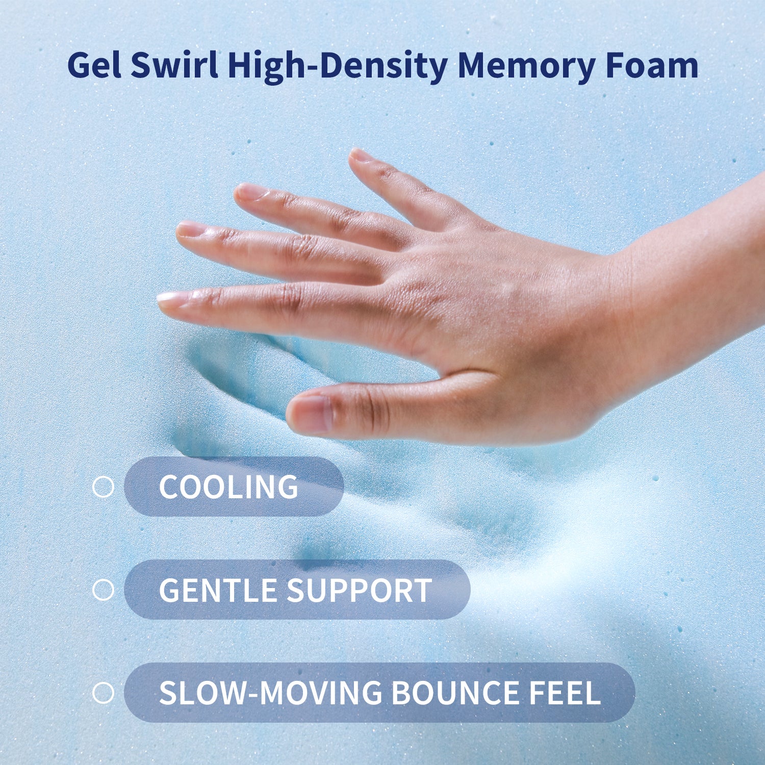 Suilong Cuddles 2 Inch Cooling Memory Foam Mattress Topper